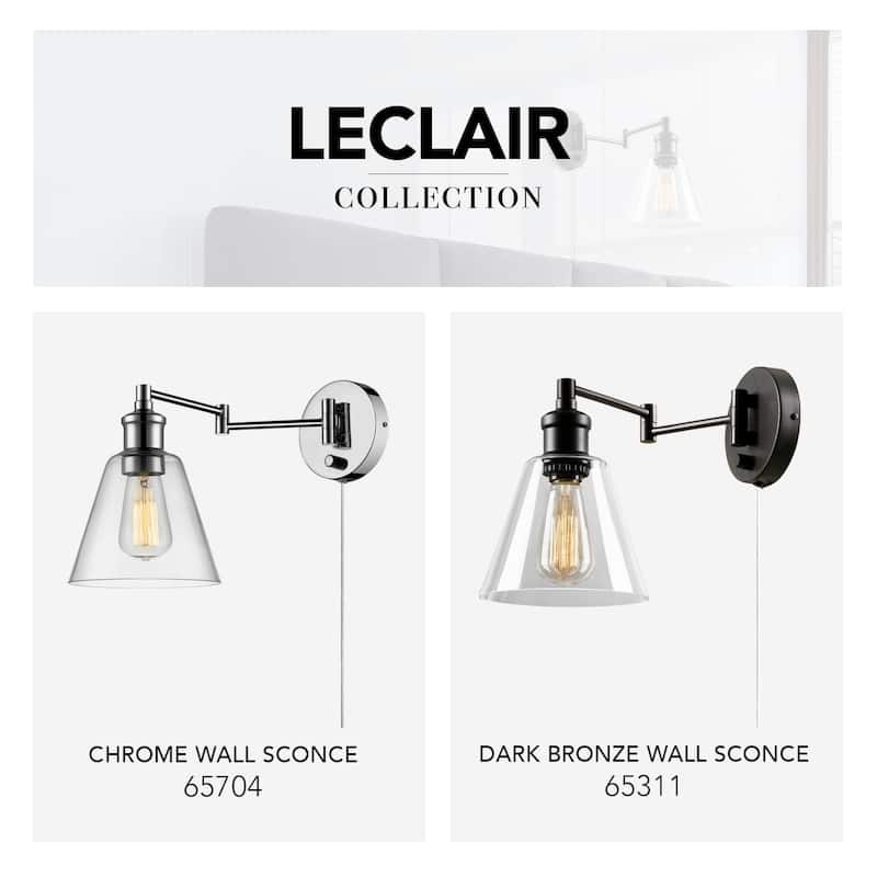 Carbon Loft 1-light Dark Bronze Plug-In or Hardwire Wall Sconce