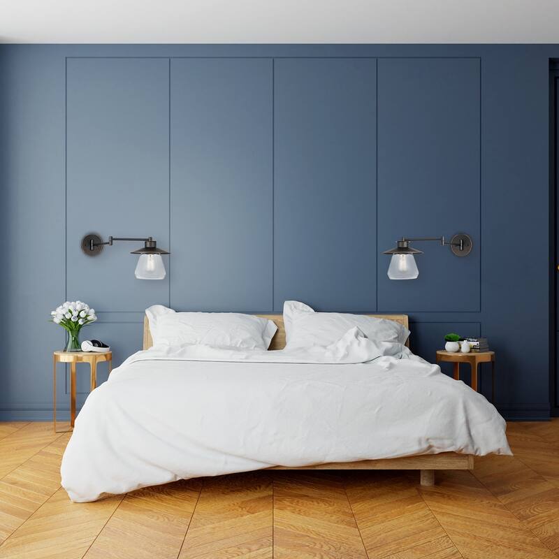 Carbon Loft 1-light Dark Bronze Plug-In or Hardwire Wall Sconce