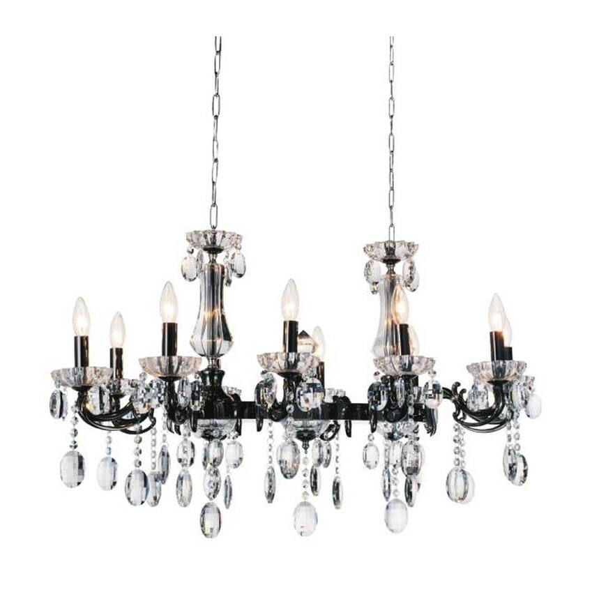 10 Light Chandelier with Black Finish - Chandeliers For Bedrooms by Overstock.com