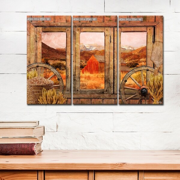 Olivia Rose Rustic 'Farmhouse' 3-Piece Wrapped Canvas Wall Art Set