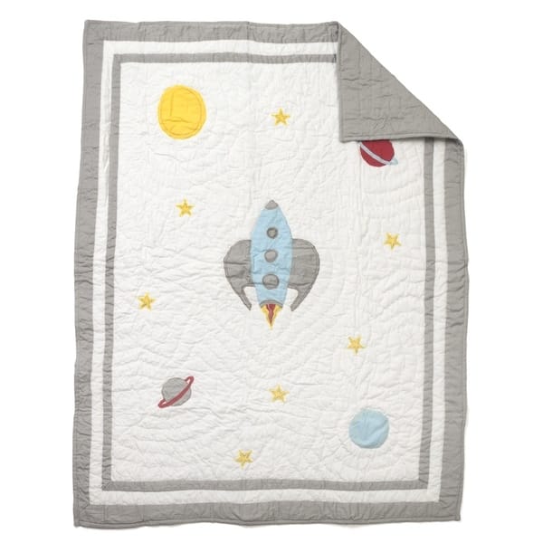 slide 1 of 1, Space Man Baby Quilt