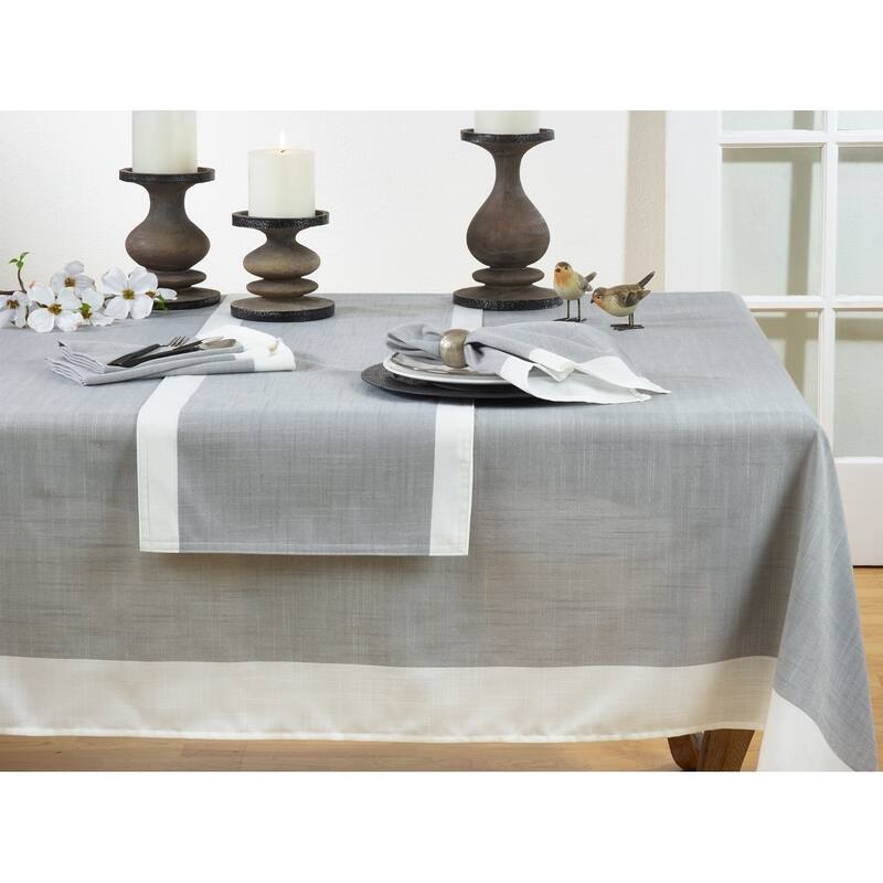 Banded Border Dinner Napkins (Set of 12)