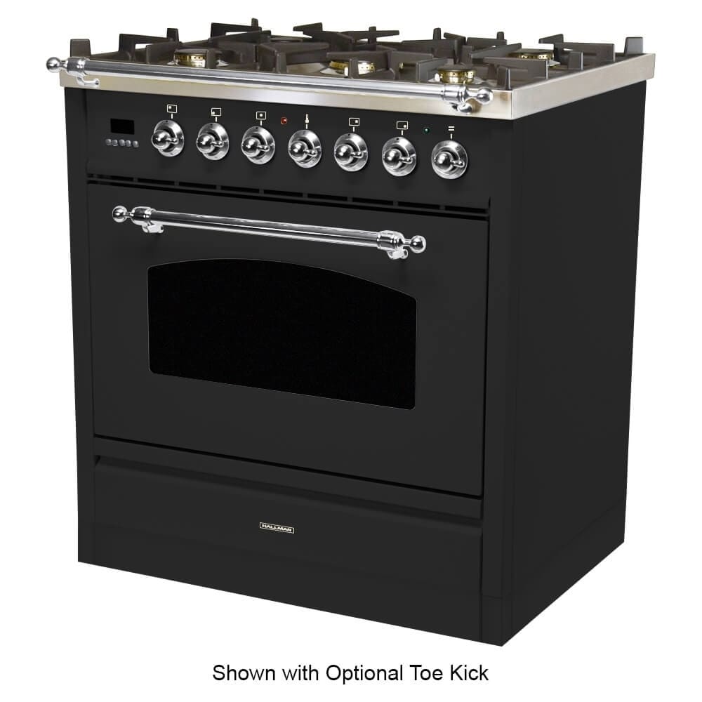 Shop Hallman 30 Italian Gas Range Lp Gas Chrome Trim In Matte