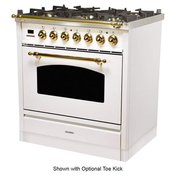 Hallman 30 Italian Gas Range Bstrim In White Hallman 30 Italian Gas Range