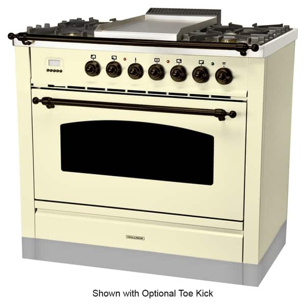 Hallman Classico 30 in. 4 Burner Single Oven Dual Fuel Range with GAS Stove and Electric Oven in White