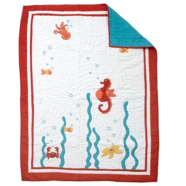 slide 1 of 1, Under the Sea Baby Quilt
