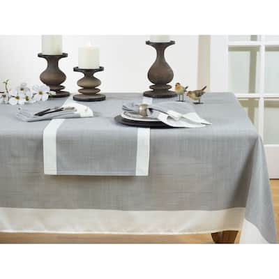 Poly Tablecloth With Banded Border