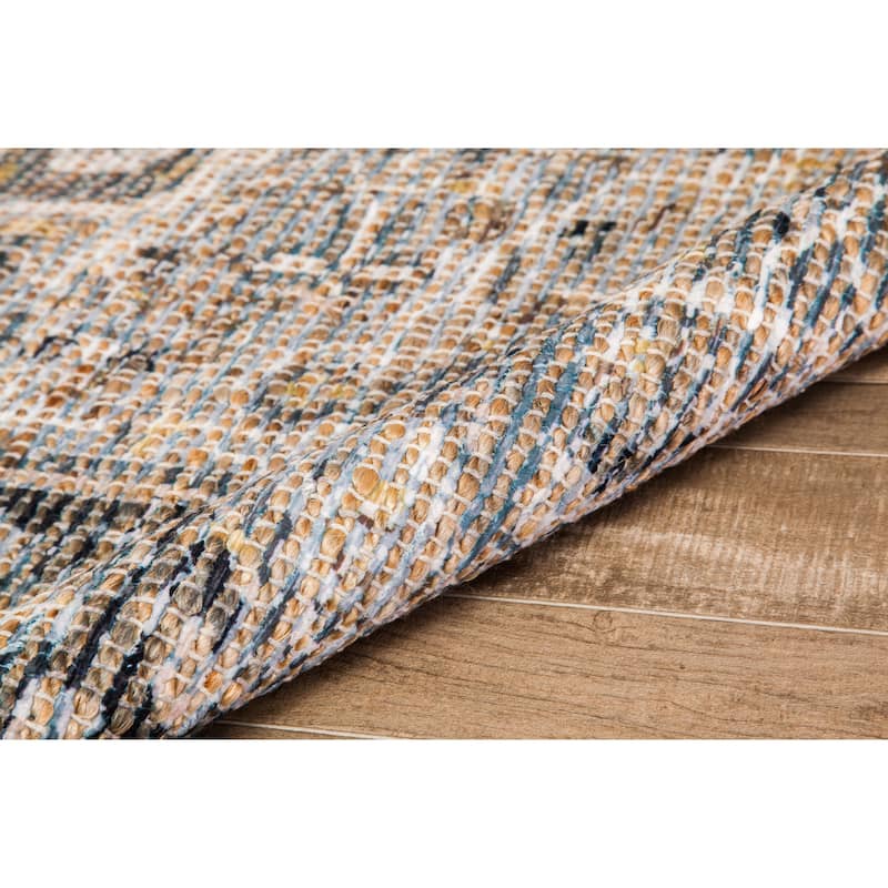 Jani Zora Distressed Grey Jute-blend Rug