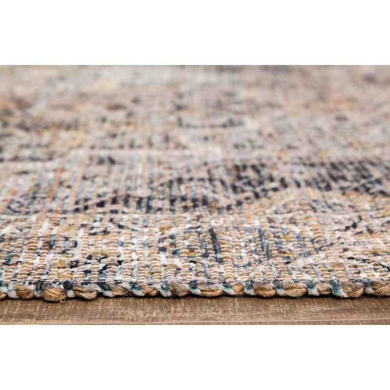 Jani Zora Distressed Grey Jute-blend Rug