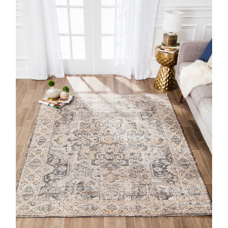 Jani Zora Distressed Grey Jute-blend Rug