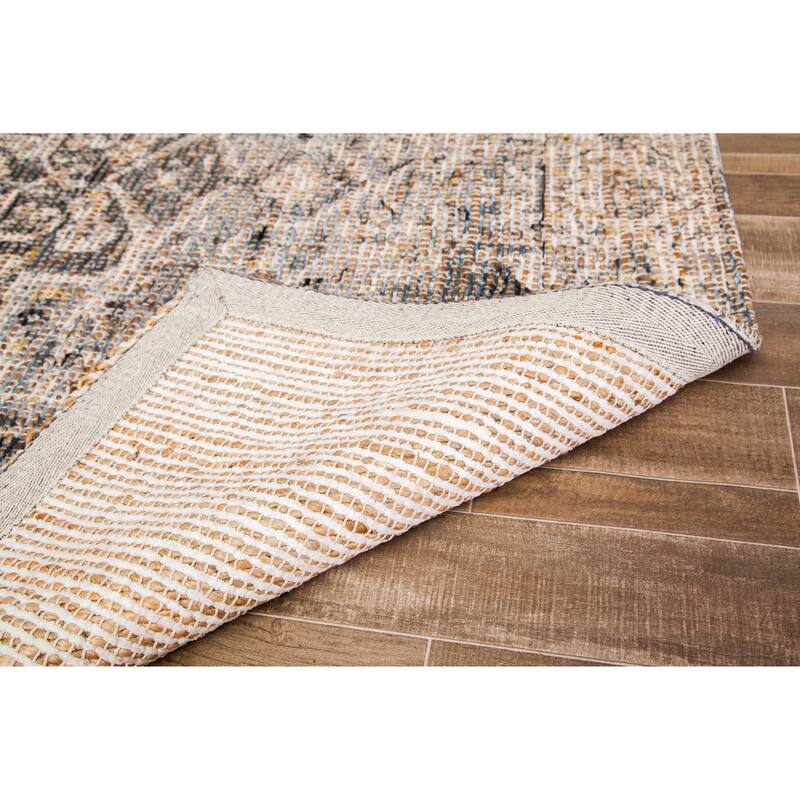 Jani Zora Distressed Grey Jute-blend Rug