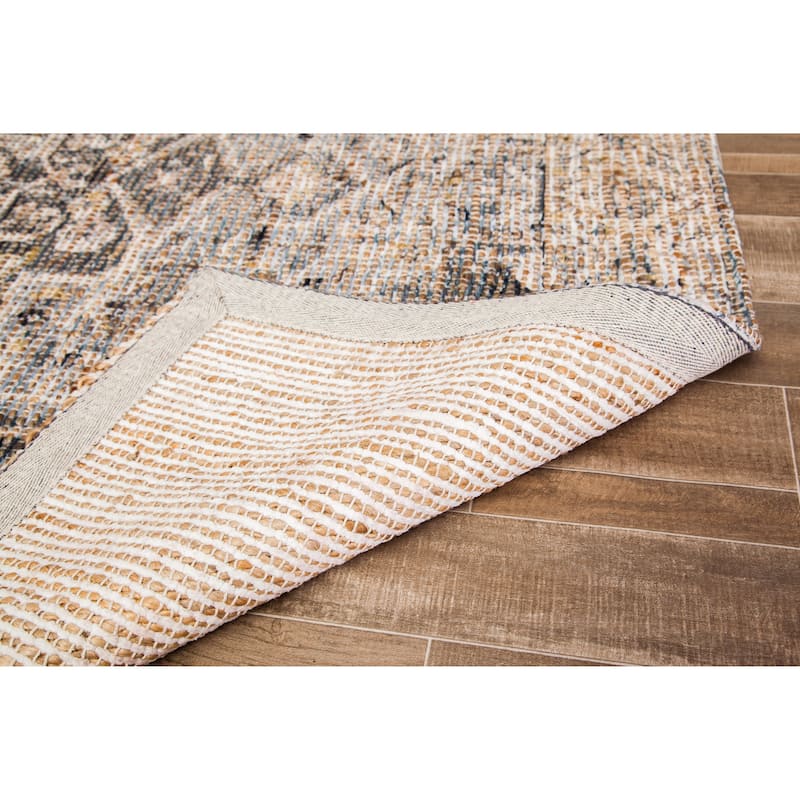 Jani Zora Distressed Grey Jute-blend Rug