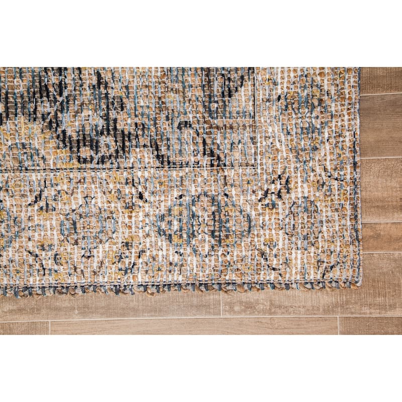 Jani Zora Distressed Grey Jute-blend Rug