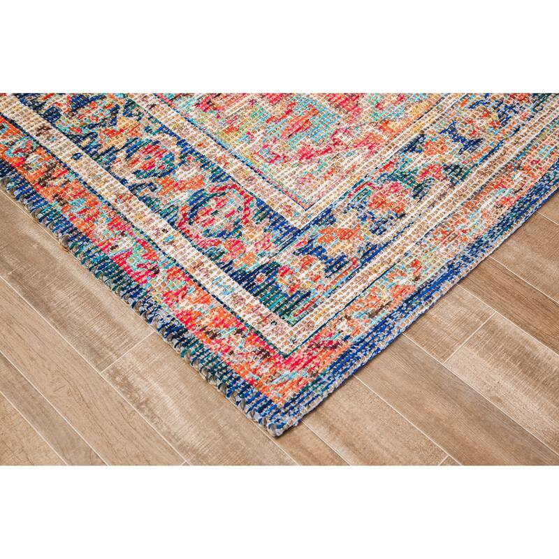 Jani Calo Distressed Red Jute-blend Rug