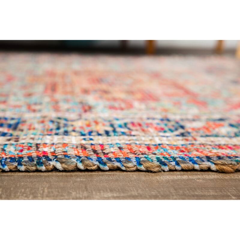Jani Calo Distressed Red Jute-blend Rug