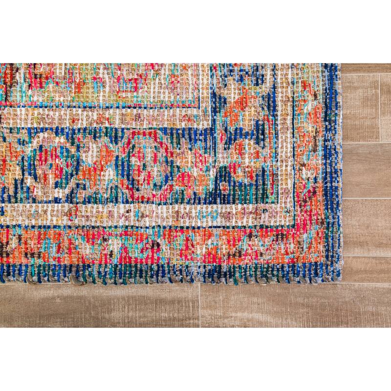 Jani Calo Distressed Red Jute-blend Rug