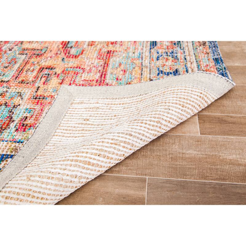 Jani Calo Distressed Red Jute-blend Rug