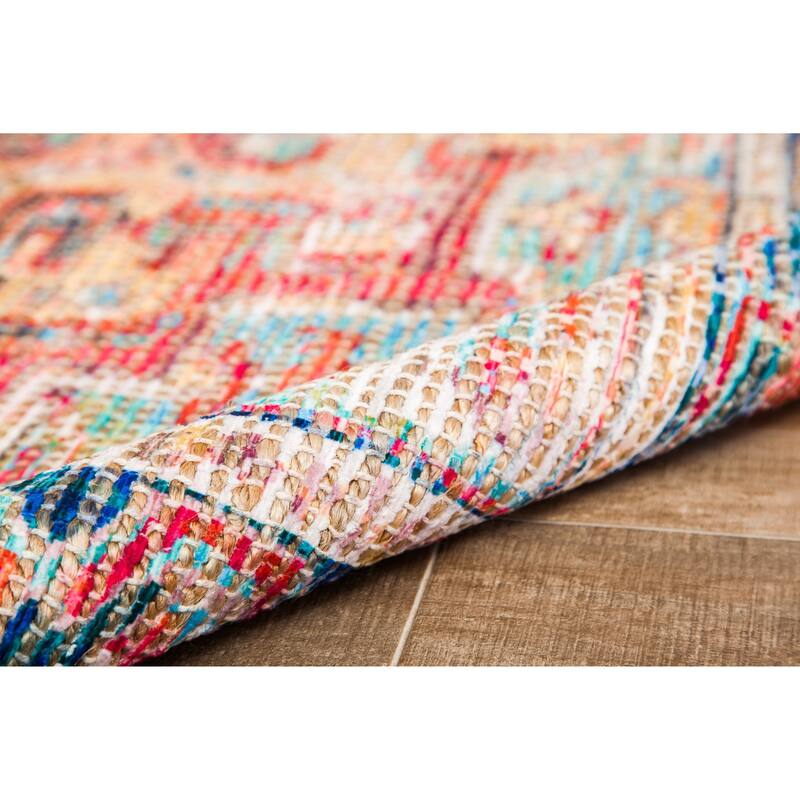 Jani Calo Distressed Red Jute-blend Rug