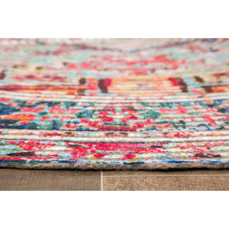 Jani Calo Distressed Red Jute-blend Rug