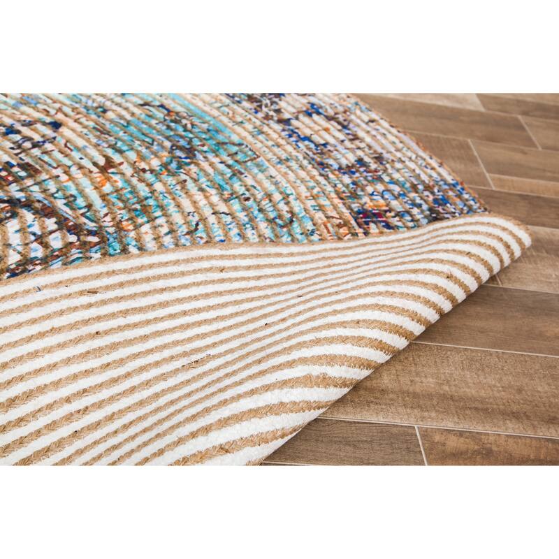 Jani Hara Distressed Blue Jute-blend Rug