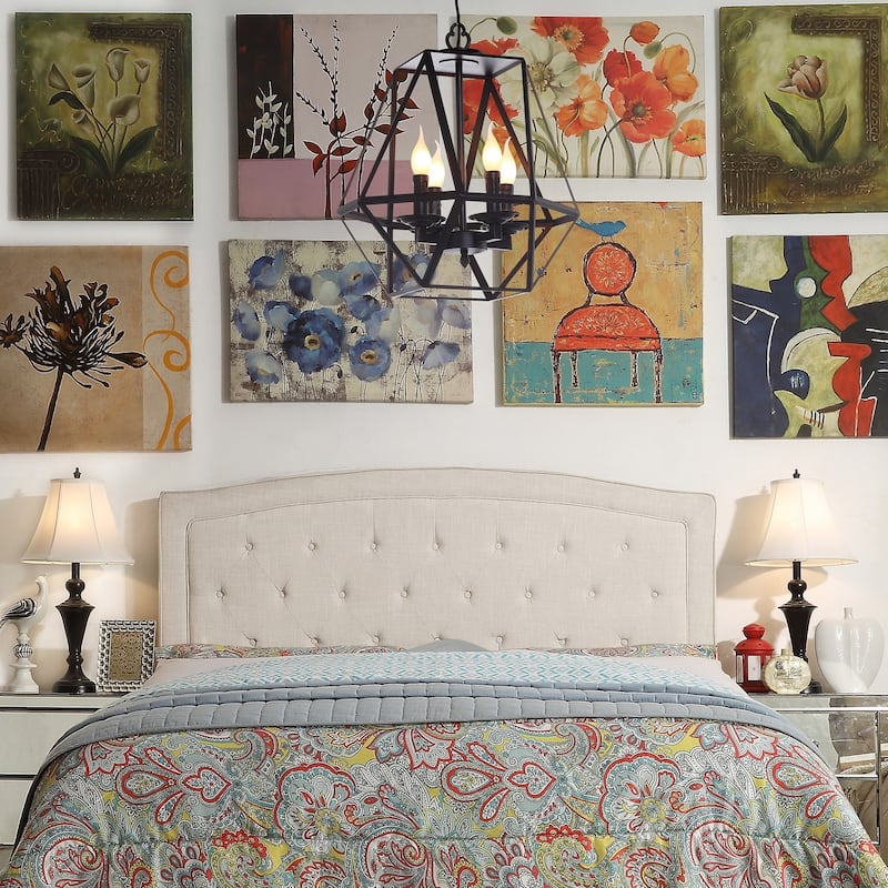 ROSEVERA Celine Upholstered Panel Headboard, Twin size