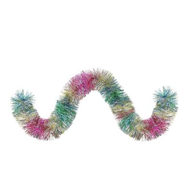 12' Soft & Silky Rainbow Classics Christmas Tinsel Garland - Unlit