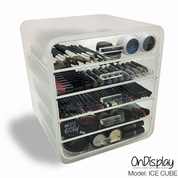 Shop Ondisplay Luxury Ice Cube 5 Tier Acrylic Cosmetic Makeup