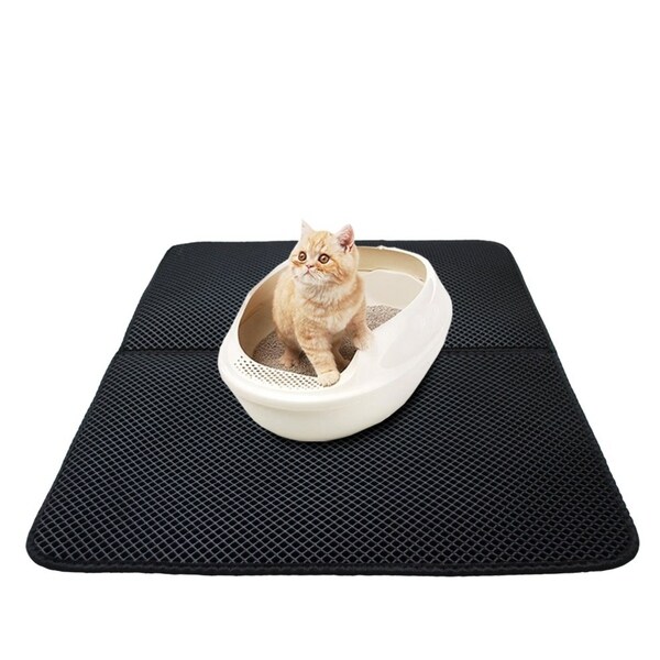double cat litter mat