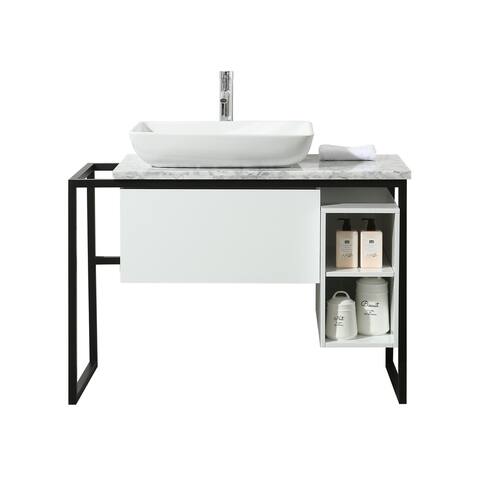 Stufurhome Icelander 43 Inch Single Sink Bathroom Vanity