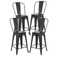 Poly and Bark Trattoria 24" High Back Counter Stool (Set of 4)