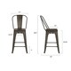 Edgemod Trattoria 24" High Back Counter Stool (Set of 4) - Thumbnail 16