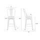 Edgemod Trattoria 24" High Back Counter Stool (Set of 4) - Thumbnail 40