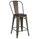 Edgemod Trattoria 24" High Back Counter Stool (Set of 4) - Thumbnail 10
