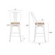 Edgemod Trattoria 24" High Back Counter Stool (Set of 4) - Thumbnail 48