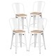 Edgemod Trattoria 24" High Back Counter Stool (Set of 4) - Thumbnail 41