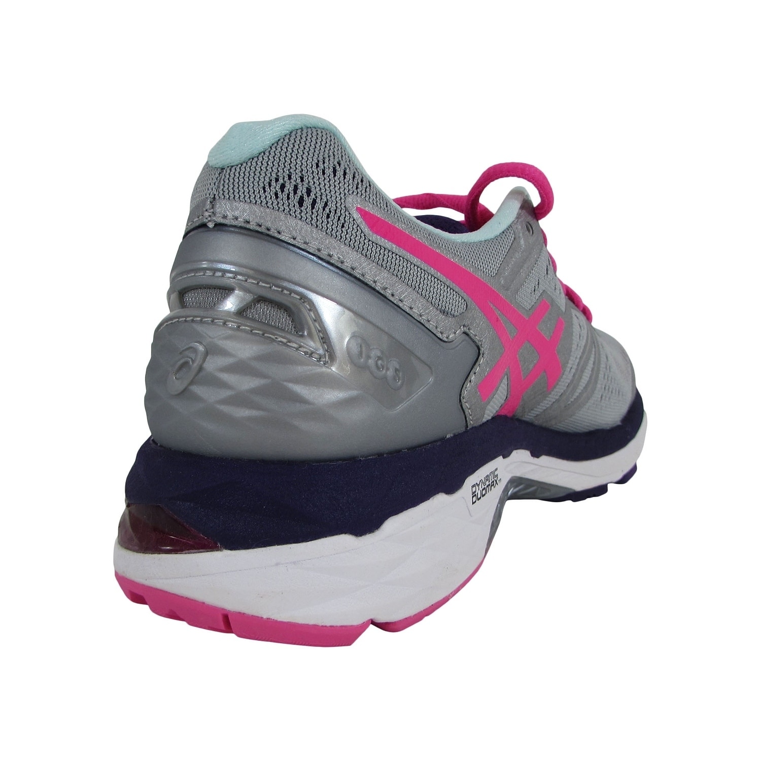 Asics Womens Gel Kayano 23 Running Shoes Silver Pink Glow Purple Overstock Wide 6