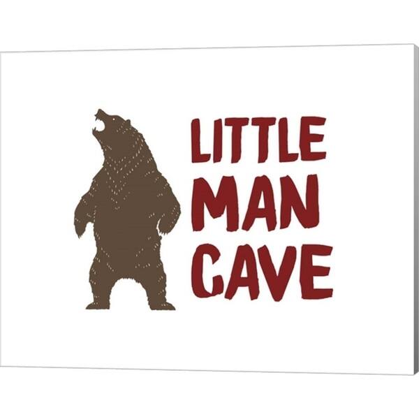slide 1 of 1, Color Me Happy 'Little Man Cave Standing Bear Color' Canvas Art