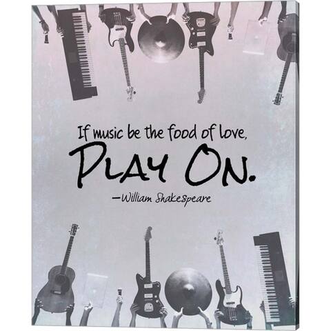 Quote Master 'If Music Be The Food of Love Shakespeare Musical Instruments' Canvas Art