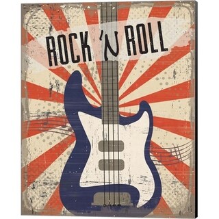 Rock N Roll Canvas Wall Art Set - 80cm x 120cm with Black Frame main image 0
