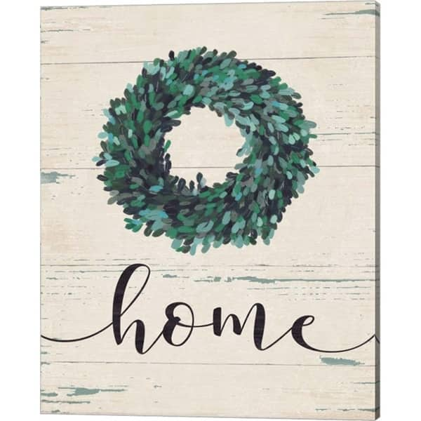 Jo Moulton 'Home Wreath (vertical)' Canvas Art - Bed Bath & Beyond ...