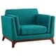 preview thumbnail 15 of 22, Chance Upholstered Fabric Armchair Teal