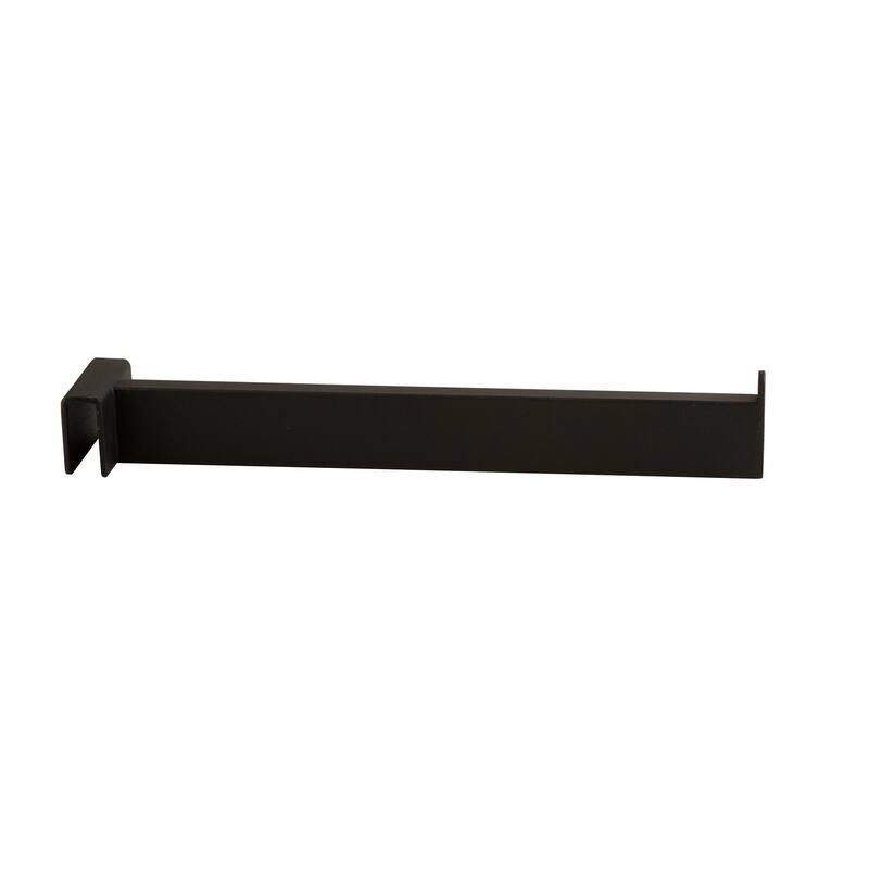 Econoco - RH12/MAB - 12" Matte Black Straight Rectangular Tubing Faceout for Rectangular Hangrail Sold in Pack of 24
