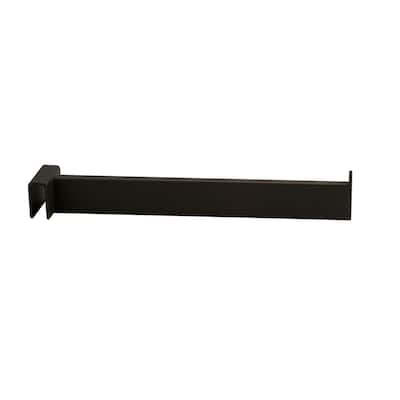 Econoco - RH12/MAB - 12" Matte Black Straight Rectangular Tubing Faceout for Rectangular Hangrail Sold in Pack of 24