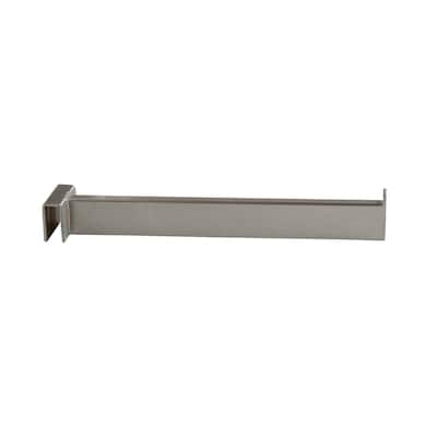 Econoco - RH/12-SC - 12" Straight Rectangular Satin Chrome Tubing Faceout for Rectangular Hangrail Sold in Pack of 24