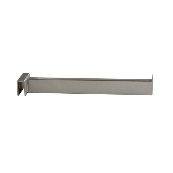 Econoco - RH/12-SC - 12" Straight Rectangular Satin Chrome Tubing Faceout for Rectangular Hangrail Sold in Pack of 24