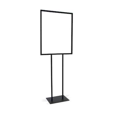 Econoco Bulletin Sign Holder with Flat Base, 22" x 28", Black