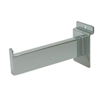 Econoco - RW/6 - 6" Chrome Rectangular Tubing Faceout for Slatwall Sold in Pack of 24