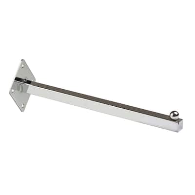 Econoco - TB/12 - 12" Straight Square Chrome Tubing Faceout for Wallmount Sold in Pack of 24