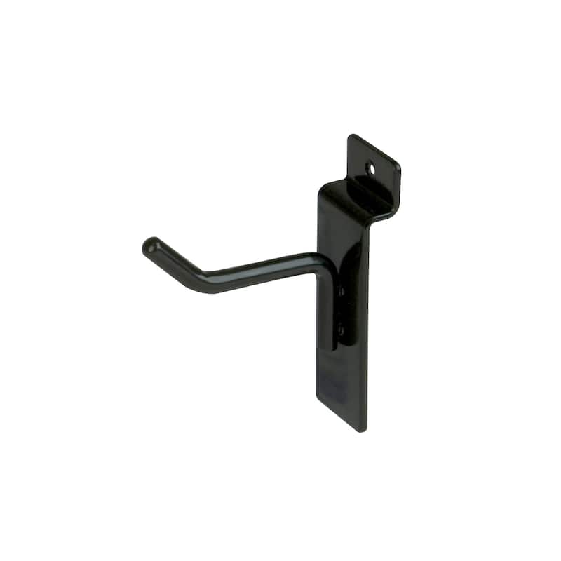 Econoco Commercial Grade 2inch Black Deluxe Hook for Slatwall (Pack of 96)