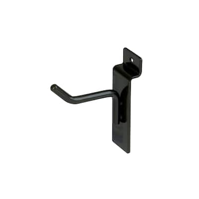 Econoco Commercial Grade 2inch Black Deluxe Hook for Slatwall (Pack of 96)